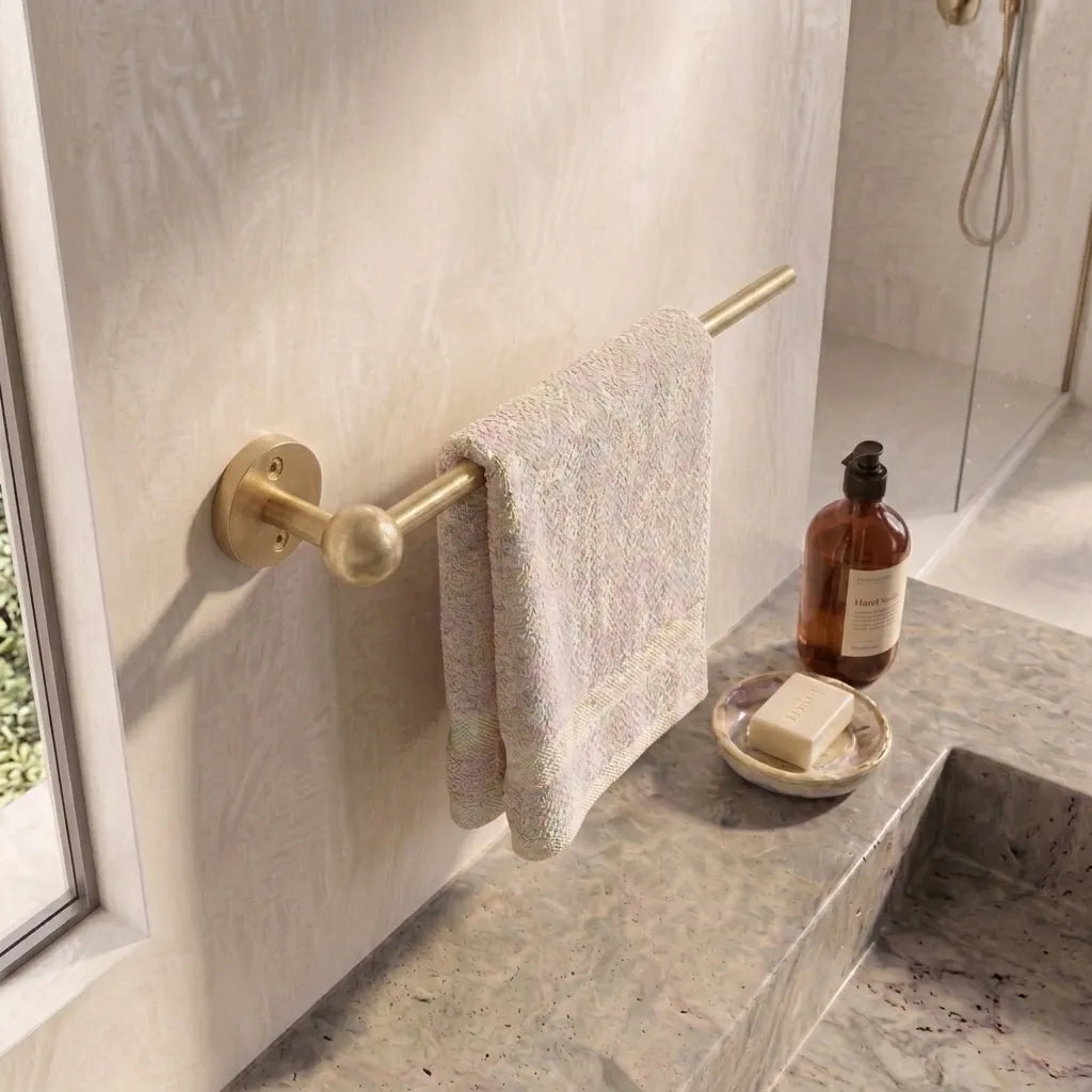 Modern Solid Brass Towel Bar for Contemporary Bathrooms