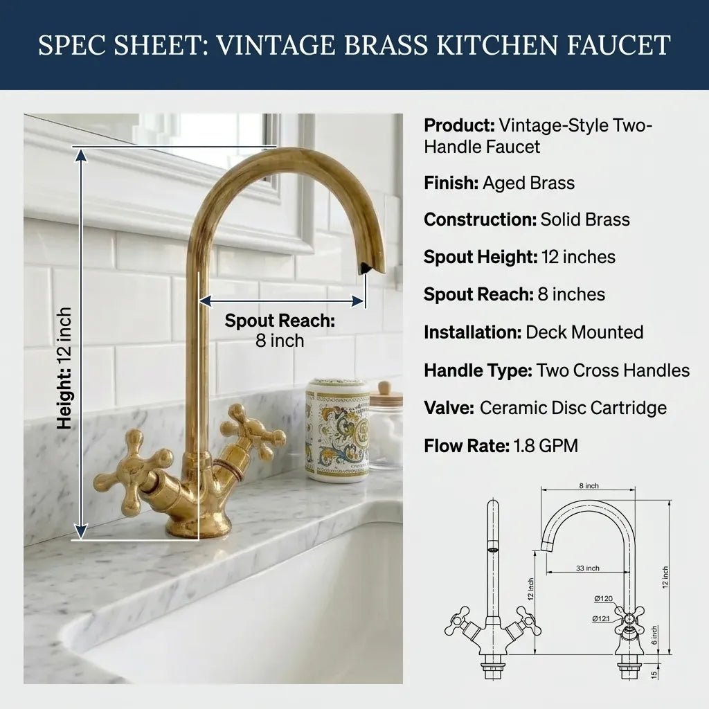 Hammered Brass Bathroom Faucet with Artisan Levers
