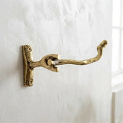 Handcrafted solid brass branch toilet paper holder for rustic bathrooms