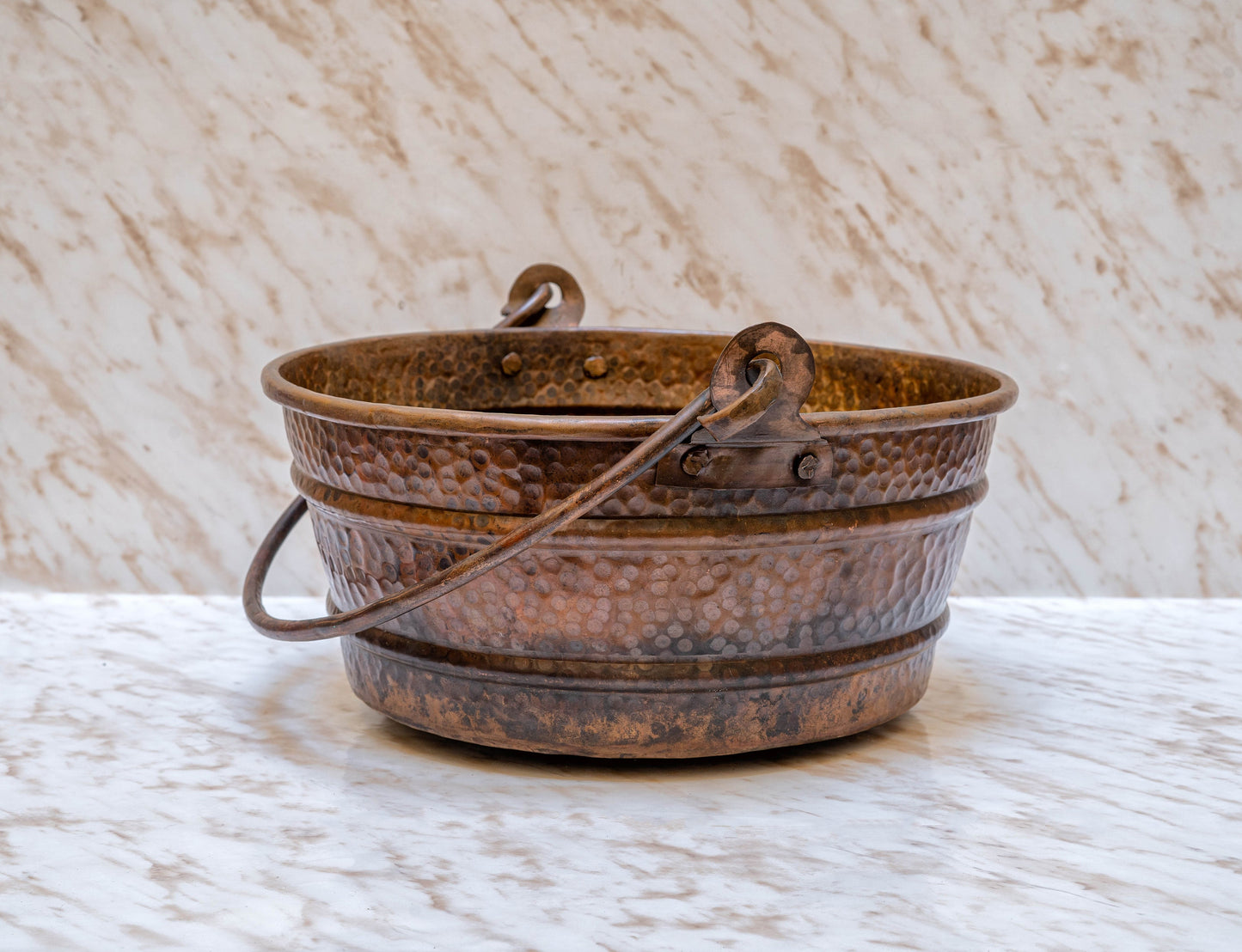 Copper Bucket Vessel Sink , Vessel Hammered Copper Sink