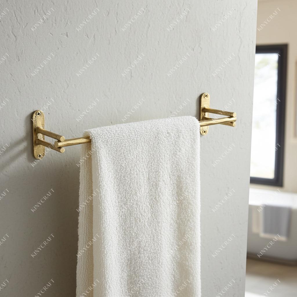 Premium brass towel bar with handcrafted finish for luxury bathroom décor