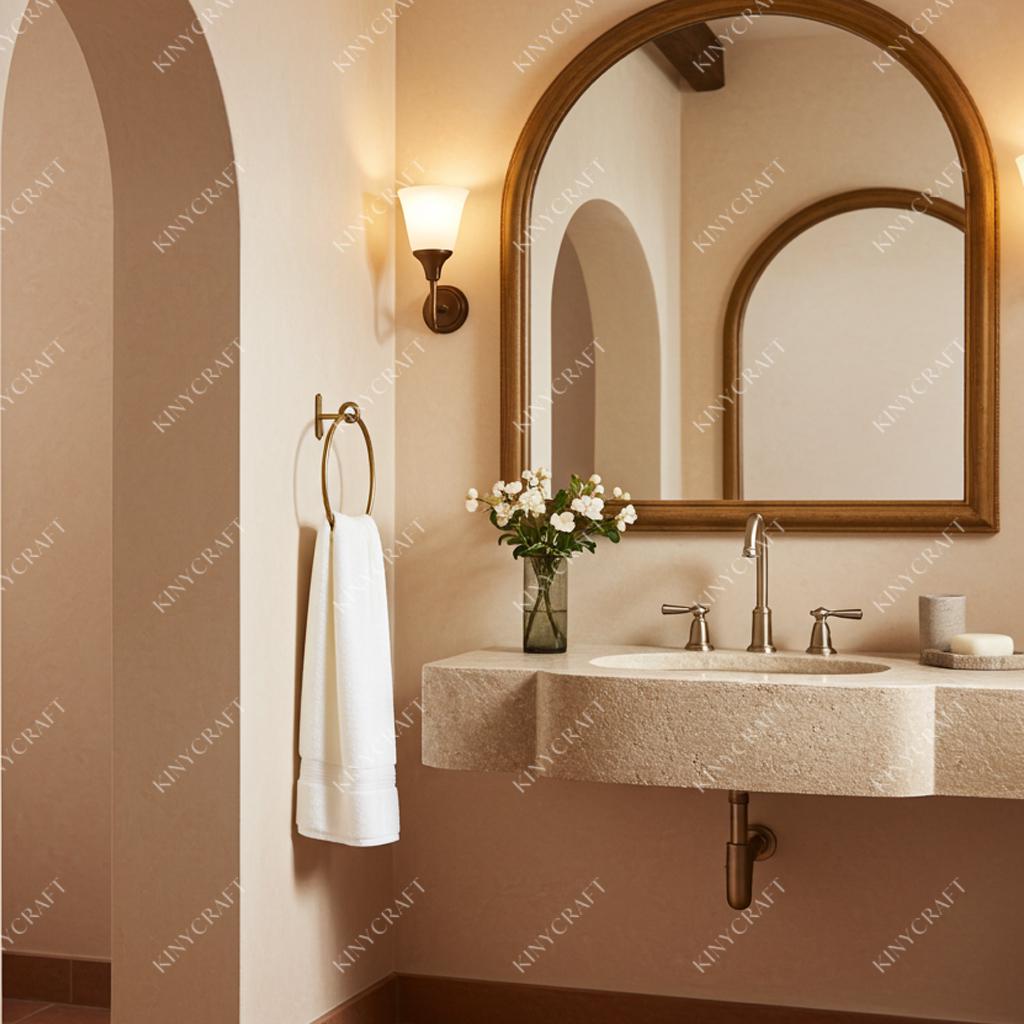 Handmade brass bathroom towel holder in antique brass finish