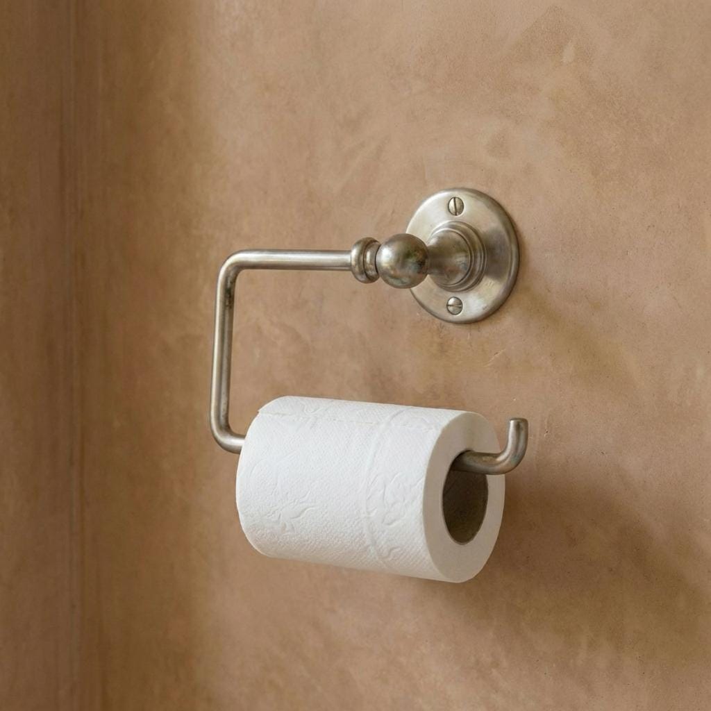 Chrome wall mounted toilet roll holder for bathroom